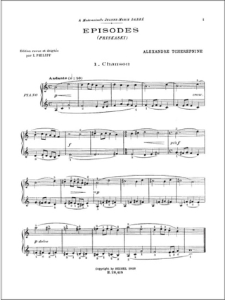 Episodes - Alexandr Tcherepnine - Partition - Piano