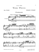 3 Pièces - POULENC - Partition - Piano
