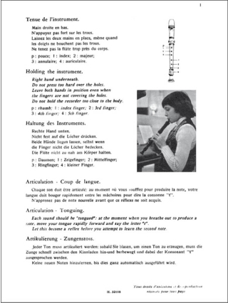 Jouer et apprendre la flûte à bec soprano - Volume 1