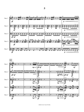 Shock Factor - Nathan Daughtrey - Partition - Ensemble de percussions