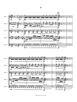 Shock Factor - Nathan Daughtrey - Partition - Ensemble de percussions