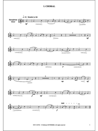 Suite Pour 6 Saxophones - Jean-Marc Serre - Partition - Saxophone