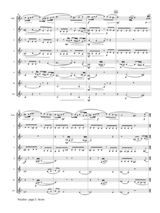 Vocalise for Clarinet Choir - Rachmaninov Sergei - Partition