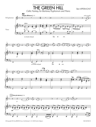 The Green Hill - Bert Appermont - Partition - Tuba