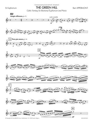 The Green Hill - Bert Appermont - Partition - Tuba