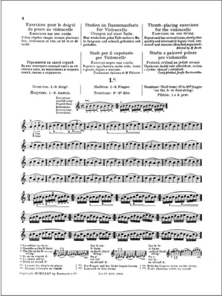 Etudes Opus 1 / Partie 1 - Violoncelle - SEVCIK - Partition