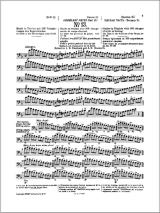 Etudes Opus 2 / Partie 2 - Violoncelle - SEVCIK - Partition