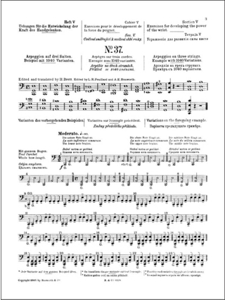 Etudes Opus 2 / Partie 5 - Violoncelle - SEVCIK - Partition