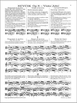 Etudes Opus 8 - Alto - SEVCIK - Partition - Alto