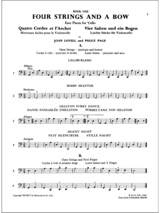 Four strings and a bow, Volume 1 - Lovell Joan / Page Peggy