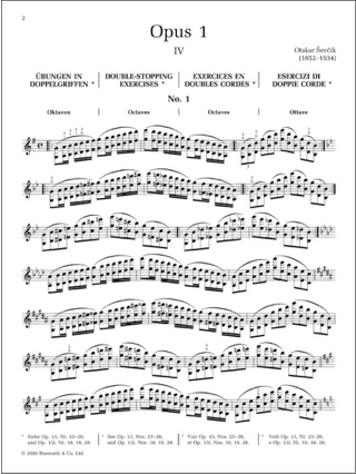 Etudes Opus 1 / Partie 4 - Violon - SEVCIK - Partition - Violon