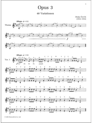 Etudes Opus 3 - Violon - SEVCIK - Partition - Violon