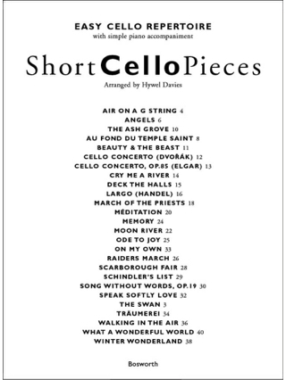 Short Cello Pieces - Hywel Davies - Partition - Violoncelle