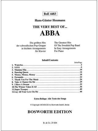 Very Best Of ABBA - Easy Piano - ABBA - Partition - Pop / Rock