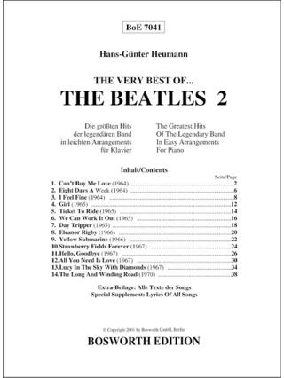 The Very Best Of The Beatles - Volume 2 - BEATLES - Partition