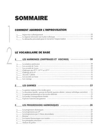 Le Langage de L' Improvisation - Théorique Et Pratiques