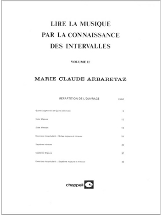Lire la Musique par la Connaissance des Intervalles Volume 2