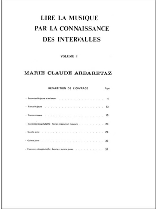 Lire la Musique par la Connaissance des Intervalles Volume 1
