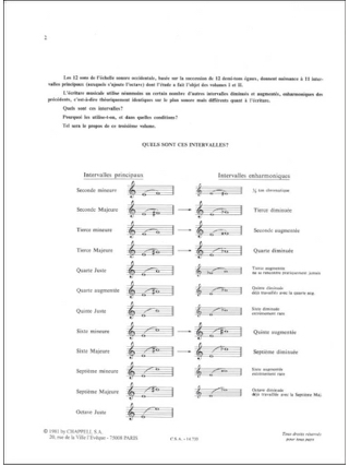 Lire la Musique par la Connaissance des Intervalles Volume 3