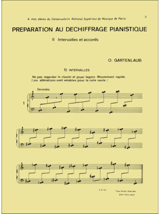 Préparation Au Déchiffrage Pianistique Volume 2 - Odette Gartenlaub