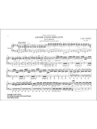 Sonate op. 10. 4 mains - CZERNY - Partition - Piano