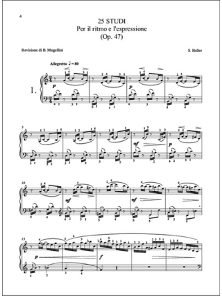 25 Studi Per il Ritmo E L'espressione Op. 47 - Stephen Heller