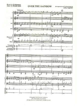 Over the rainbow from The wizard of Oz - Harold Arlen - Partition