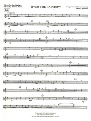 Over the rainbow from The wizard of Oz - Harold Arlen - Partition