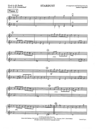 Stardust - Hoagy Carmichael - Partition - Ensembles, Bands