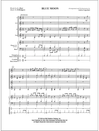 Blue Moon - Richard Rodgers - Partition - Ensembles, Bands
