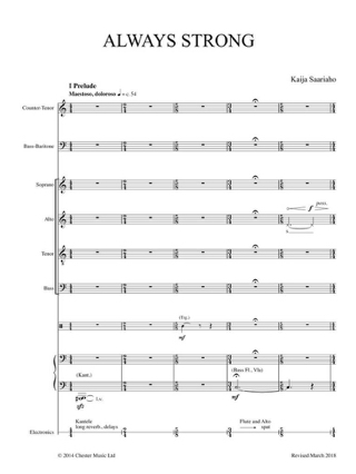 Only The Sound Remains - Kaija Saariaho - Partition - Opéras