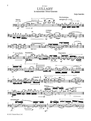 Lullaby - Saariaho Kaija - Partition - Violoncelle