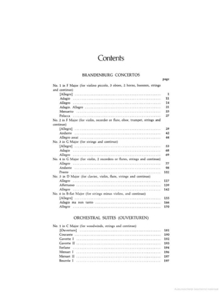 The 6 Brandenburg Concertos and the 4 Orchestral Suites - Full Score