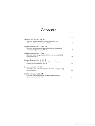 6 Great Overtures - Full Score - BEETHOVEN - Partition - Grand format