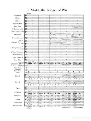 The Planets - HOLST - Partition - Grand format
