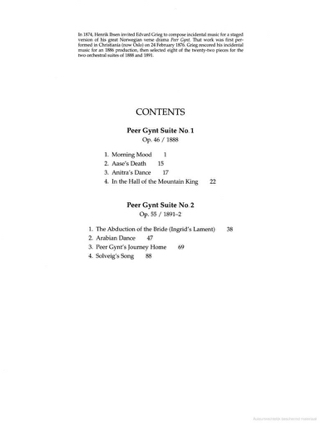 Peer Gynt Suites 1& 2 - Conducteur - GRIEG - Partition - Grand format