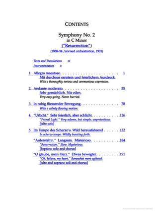 Symphony n° 2 - Pocket Score - MAHLER - Partition - Petit format
