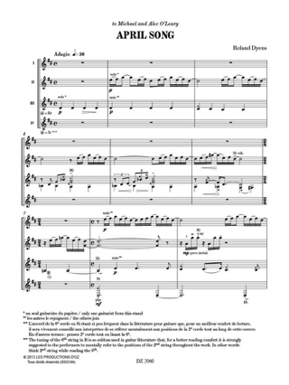 April Song - Dyens Roland - Partition