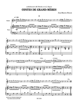 Contes de grand-mères - Jean-Maurice Mourat - Partition - Guitare
