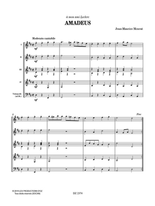 Amadeus - 4 Guitares et violoncelle ad lib. - Jean-Maurice Mourat