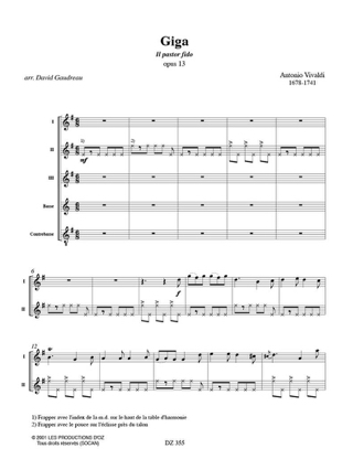 Giga, opus 13 - VIVALDI - Partition