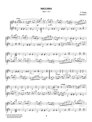 Mazurkas, op. 7, Vol. 2 - CHOPIN - Partition
