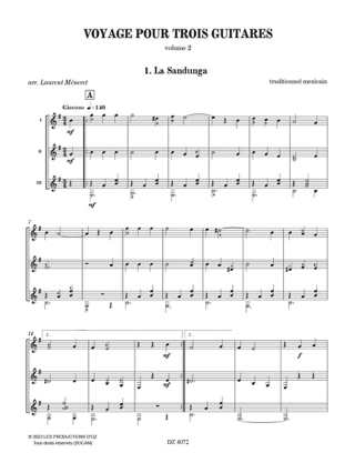 Voyage pour trois guitares, vol. 2 - Partition - Guitare