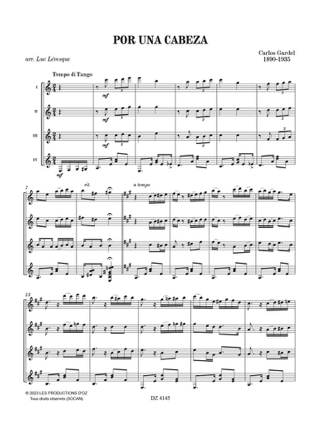 Por una cabeza - Carlos Gardel - Partition - Guitare