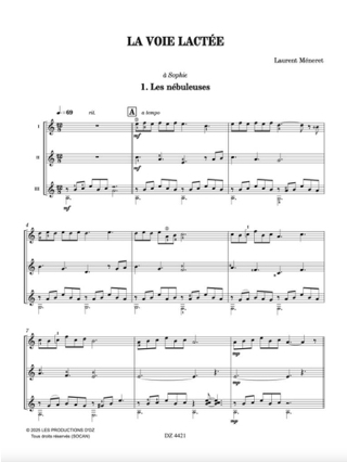 La voie lactée - Méneret Laurent - Partition