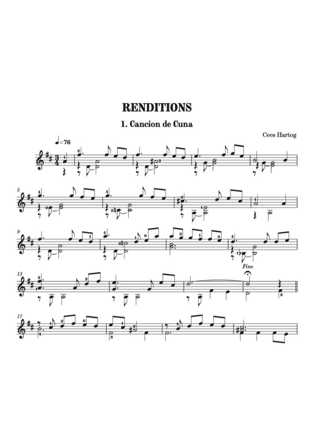 Renditions - Hartog Cees - Partition