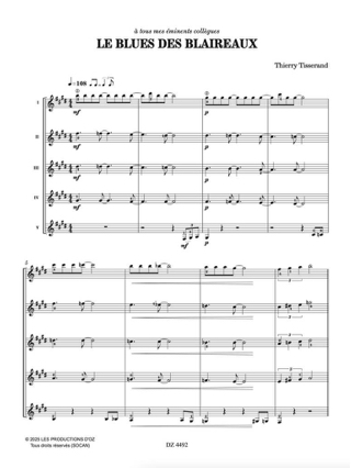 Le blues des blaireaux - TISSERAND - Partition - Guitare