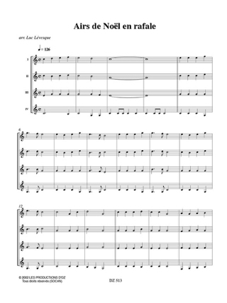 Airs de Noël en Rafale - Luc Levesque - Partition - Guitare