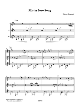 Mister Ioso Song / Rumba Marica - TISSERAND - Partition - Guitare