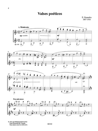 Valses Poéticos - 2 Guitares - GRANADOS - Partition - Guitare